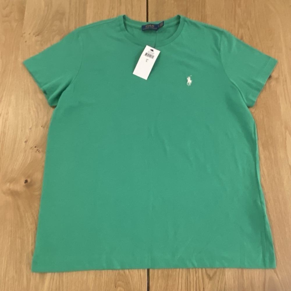 NWT Polo Ralph Lauren Women's Short Sleeve Green T-Shirt Size Large**